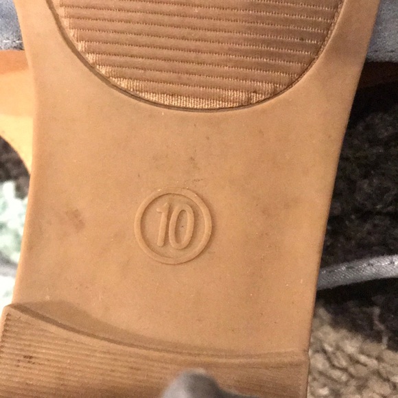 Universal Thread Blue Suede Strappy Sandals! Sz 10 - Picture 5 of 6